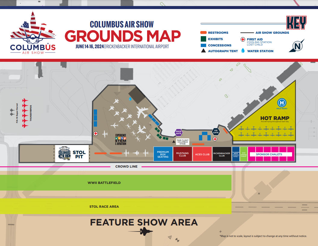 Columbus Air Show Grounds Map