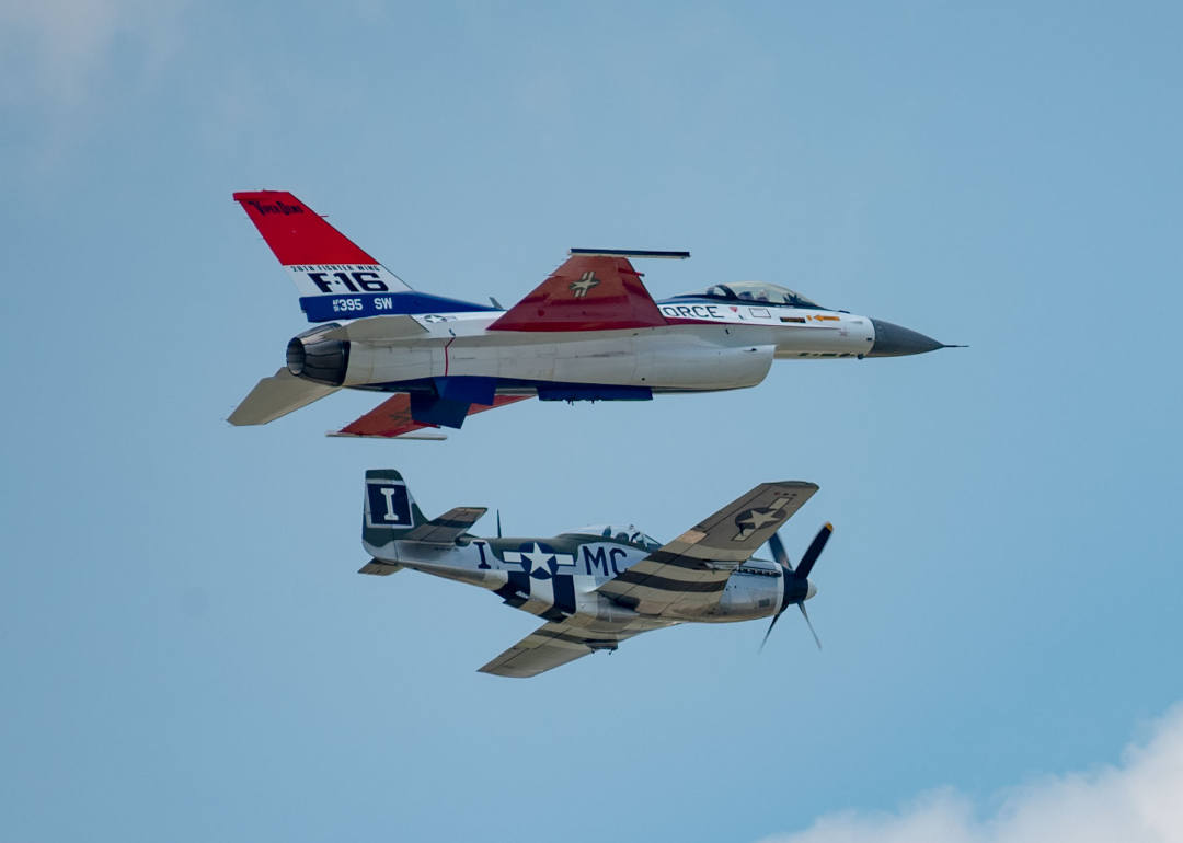 United States Air Force Heritage Flight - F-16 and P-51 Mustang